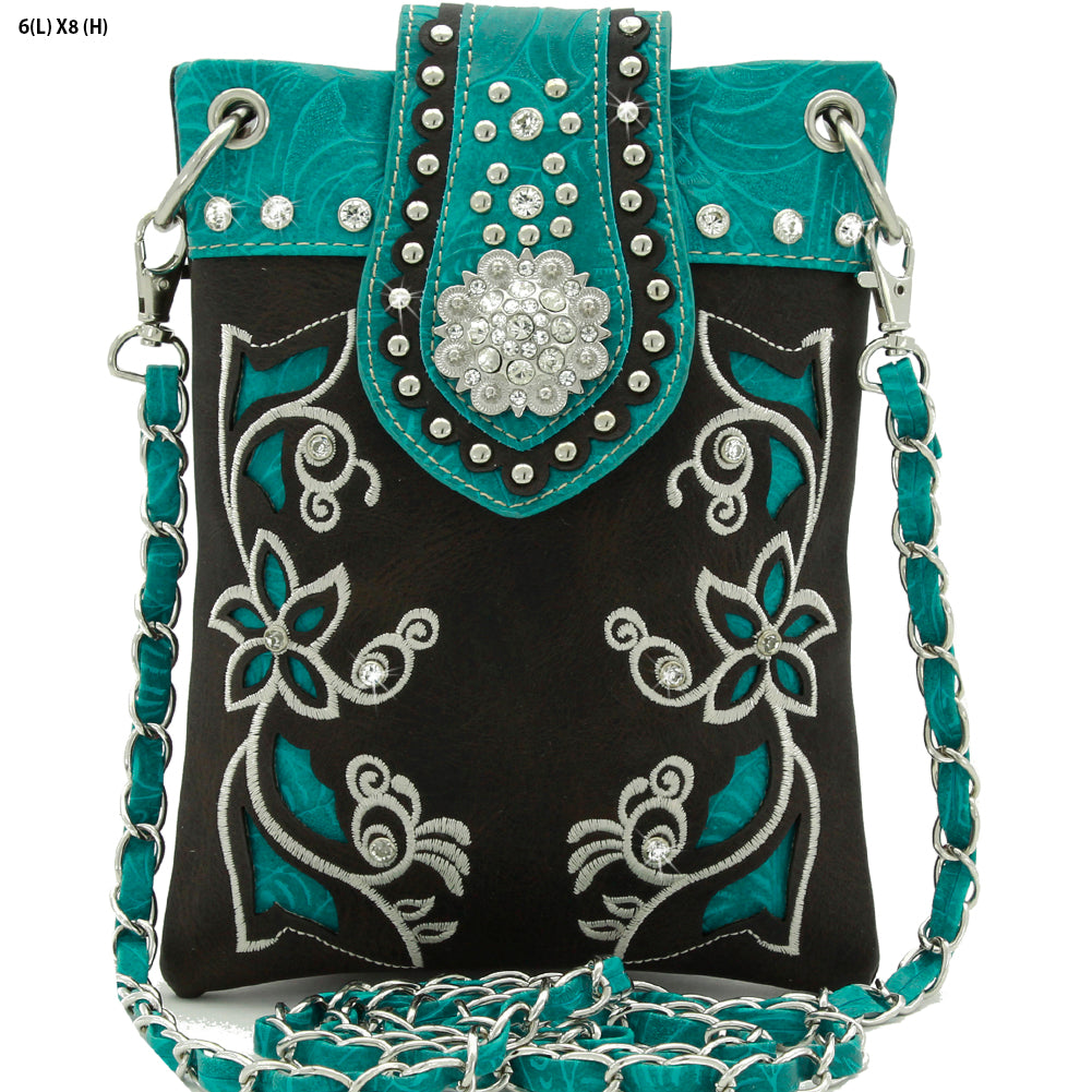 Floral Concho Crossbody