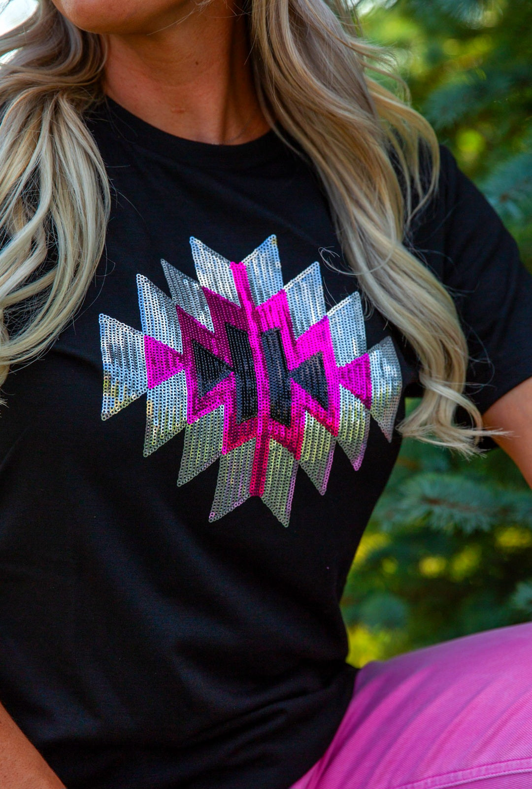 Take Me Away Sequin Tee