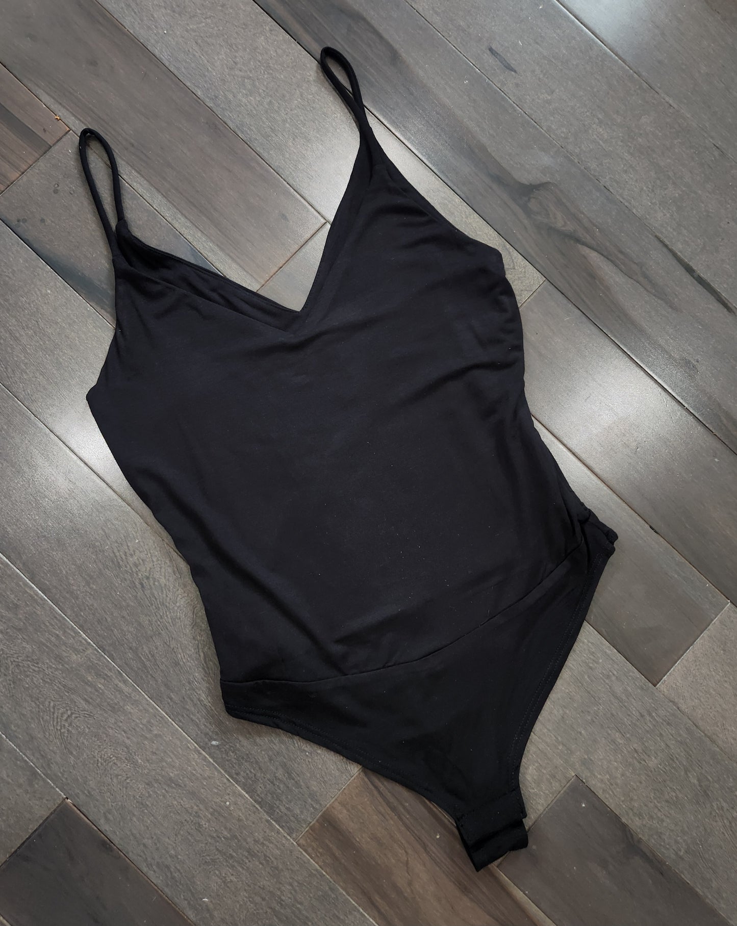 Spaghetti Strap V Neck Bodysuit
