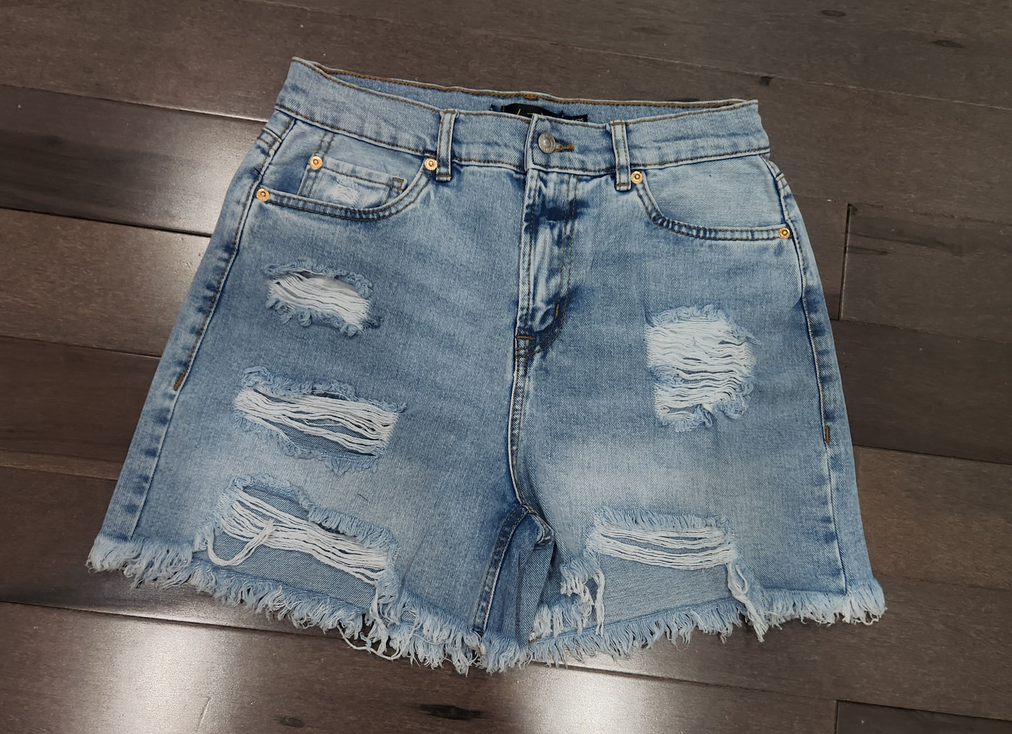 Suzie Super Distressed Denim Shorts