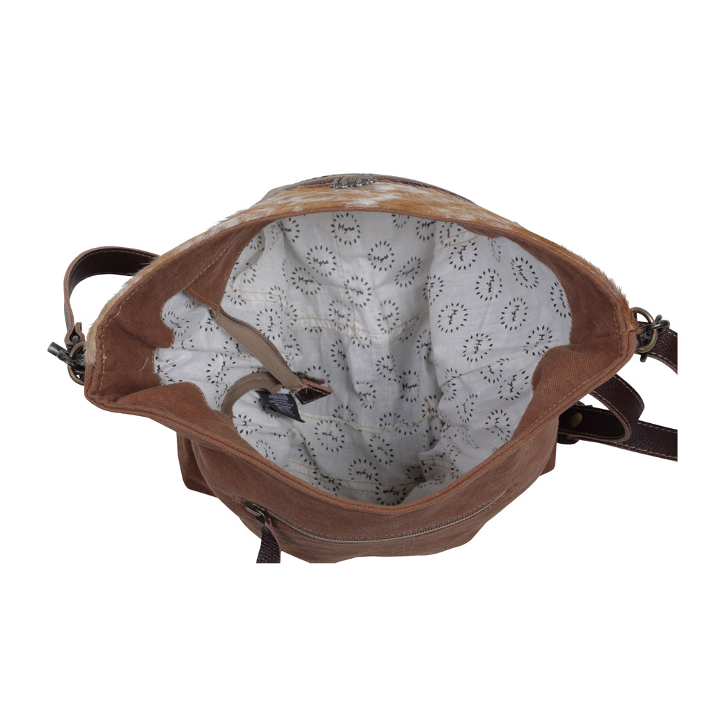 Peridot Canvas and Hairon Bag