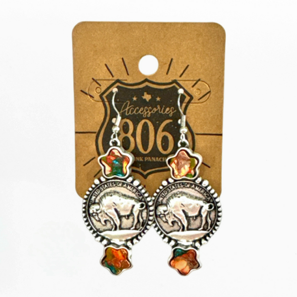 Buffalo Coin Earring
