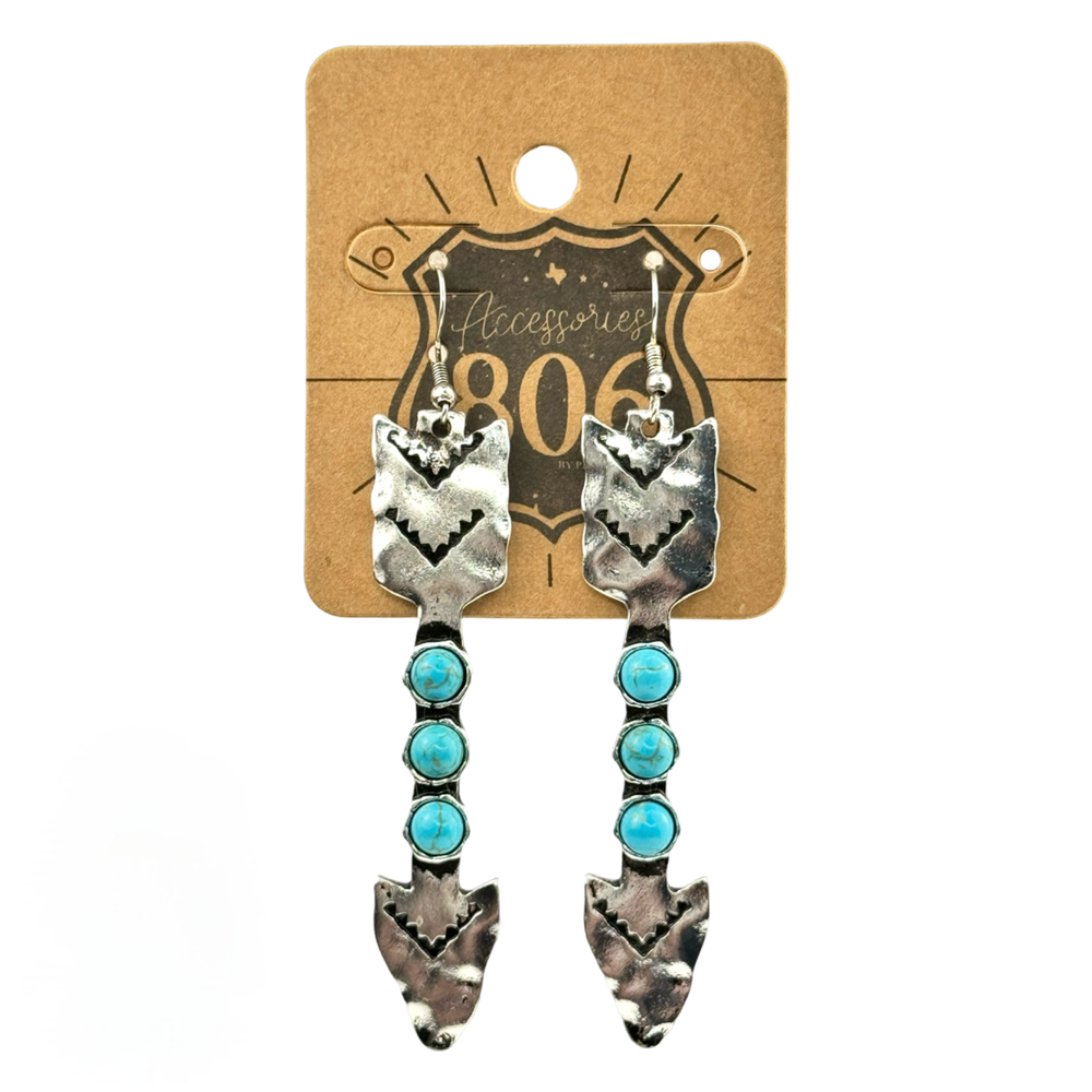 Turquoise Arrow Earrings