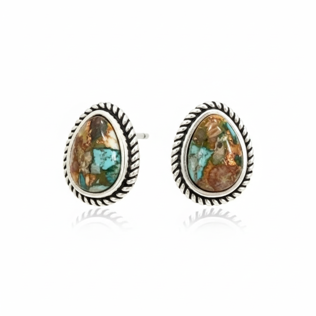 Teardrop Stud Earrings