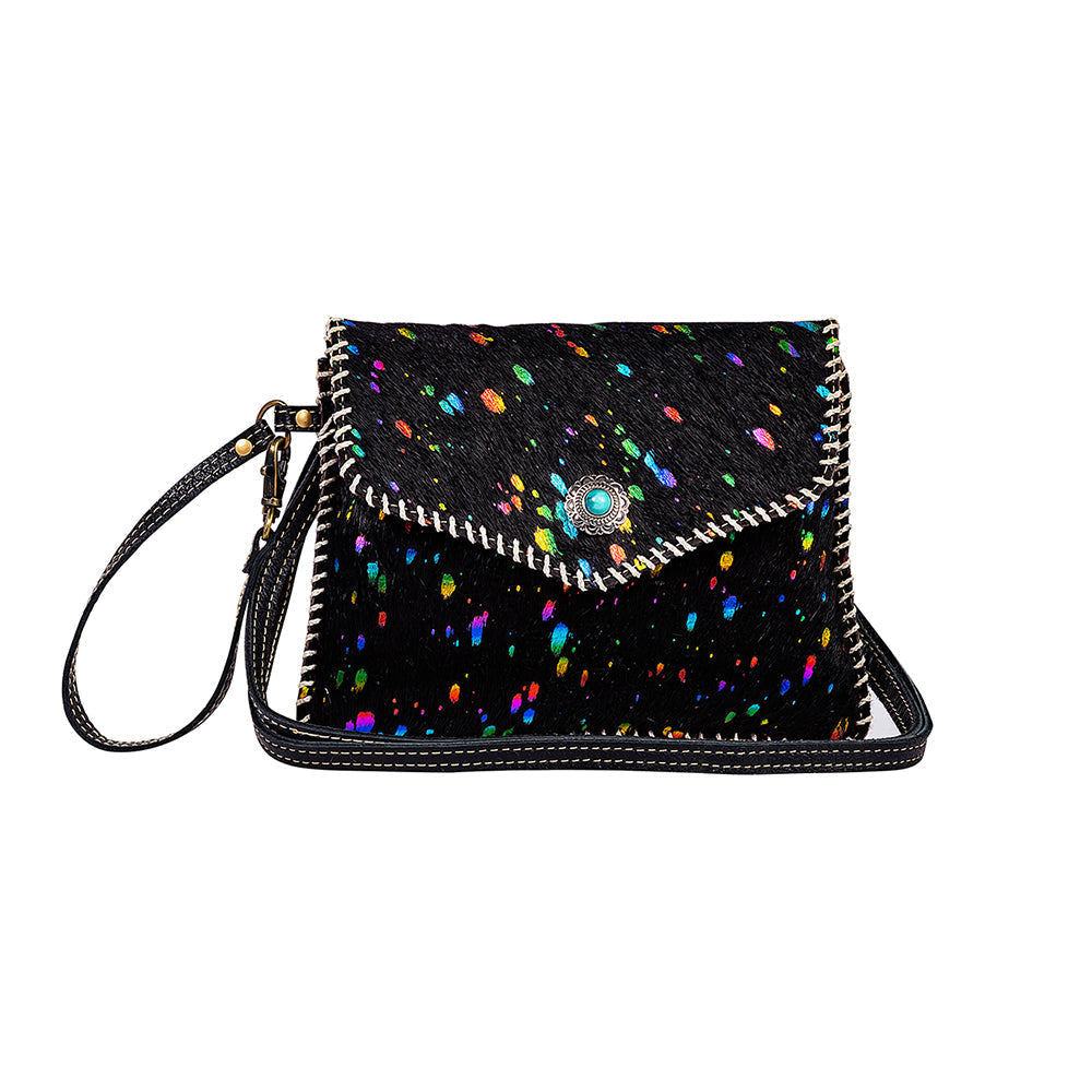Galaxy Fire Leather and Hairon Hide Crossbody