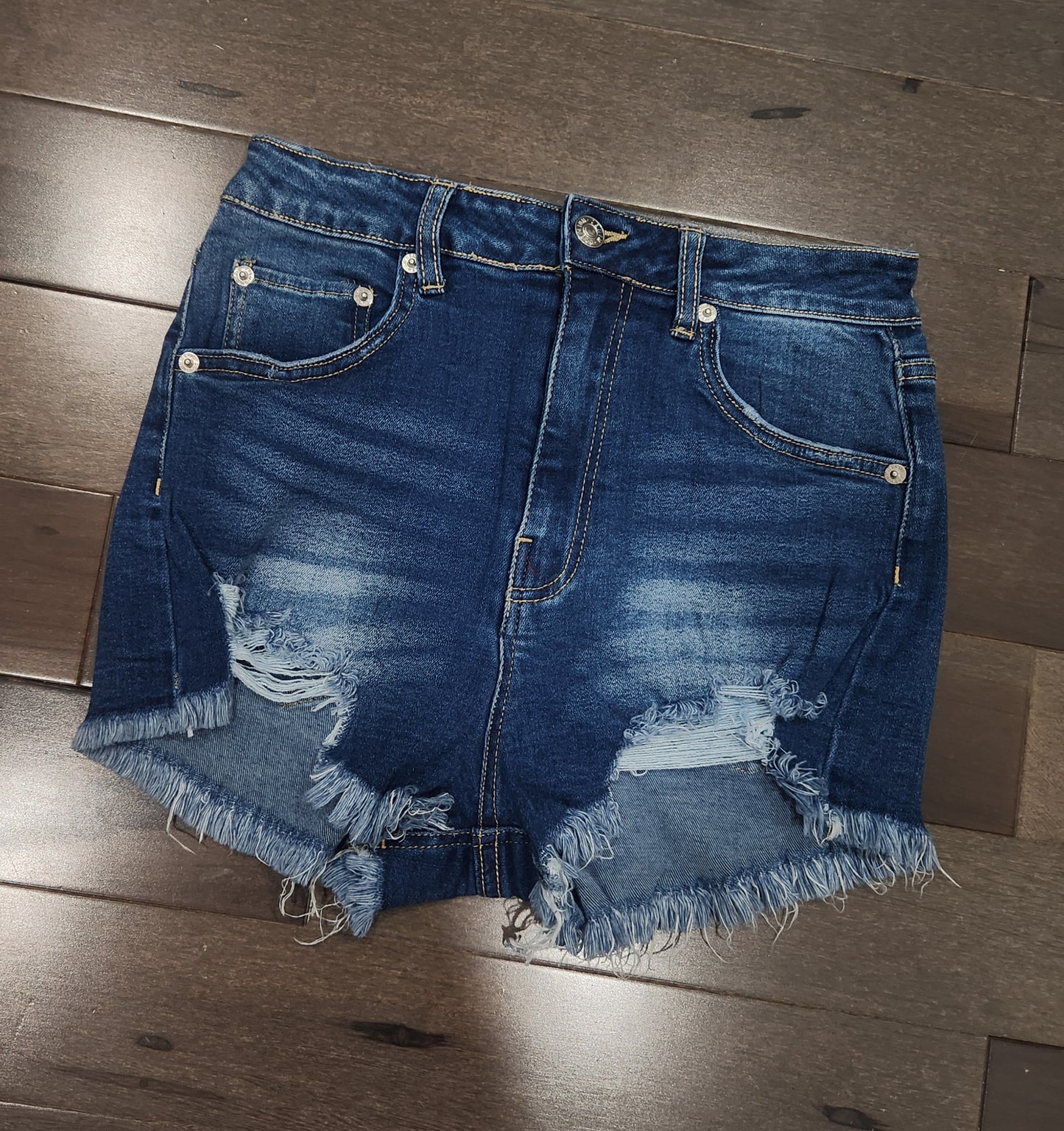 Darla Distressed Denim Shorts