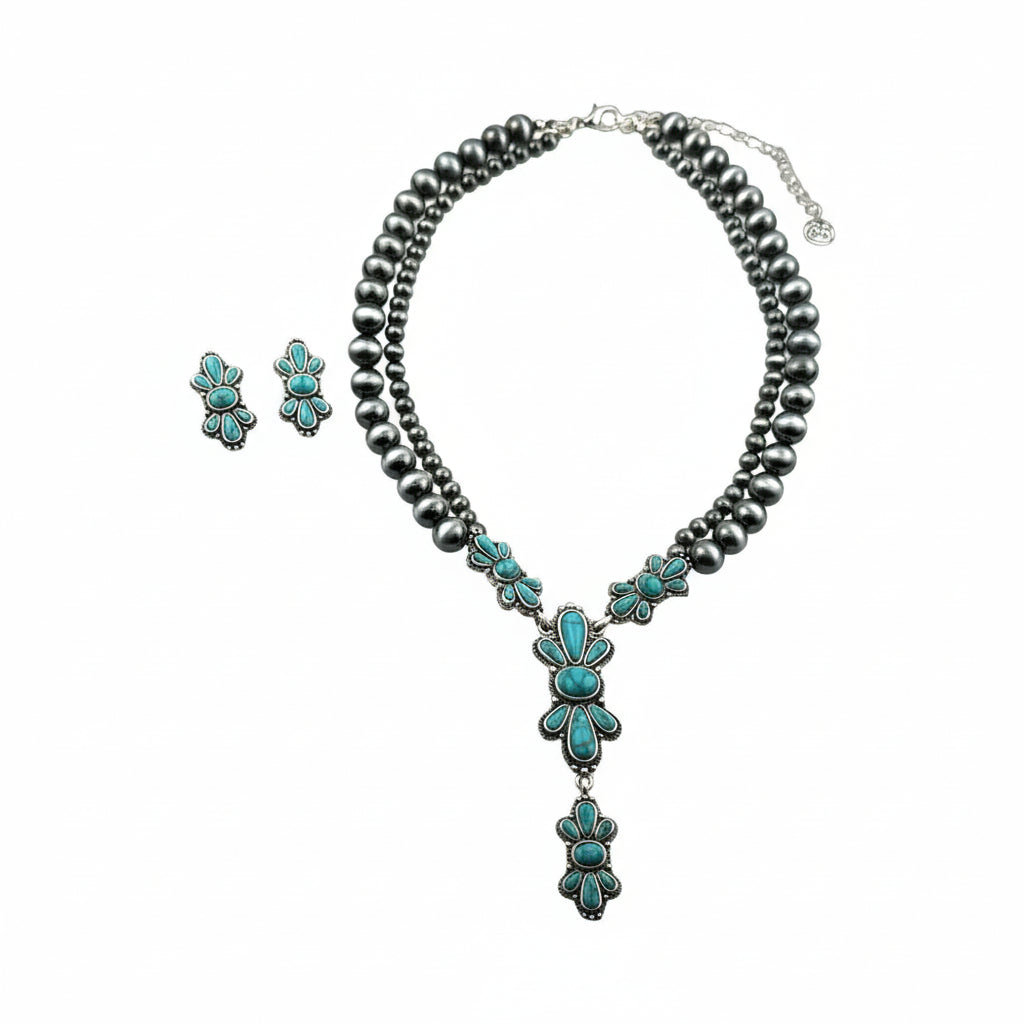 Turquoise Butterfly Lariat