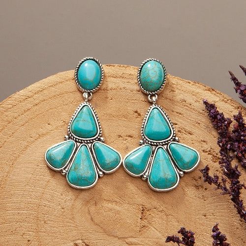 Turquoise Stone Post Earrings