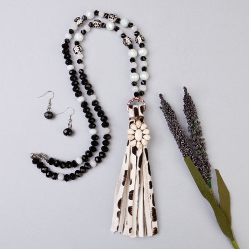 Leopard Tassle Necklace