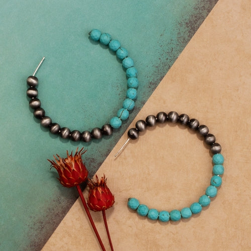 Turquoise Hoops