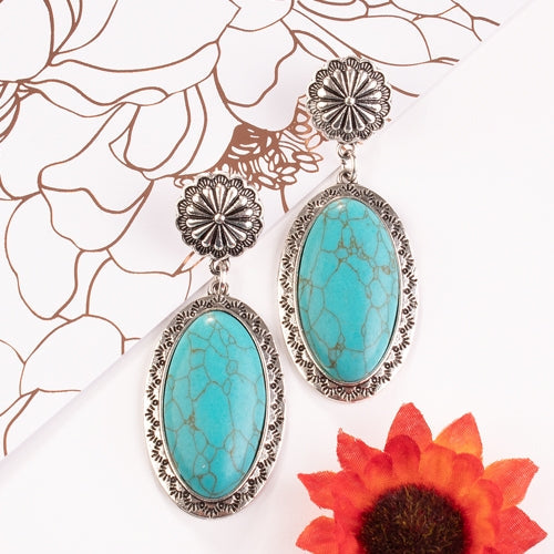 Turquoise Post Earrings