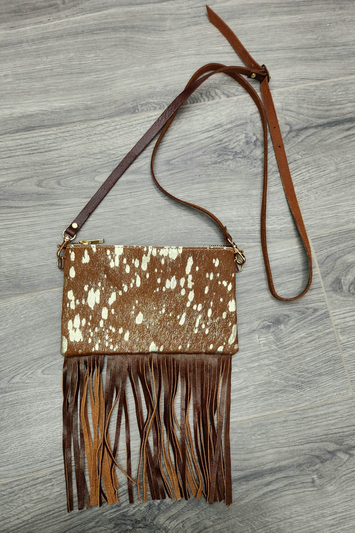 Lainey Authentic Leather and Hair on Hide Purse