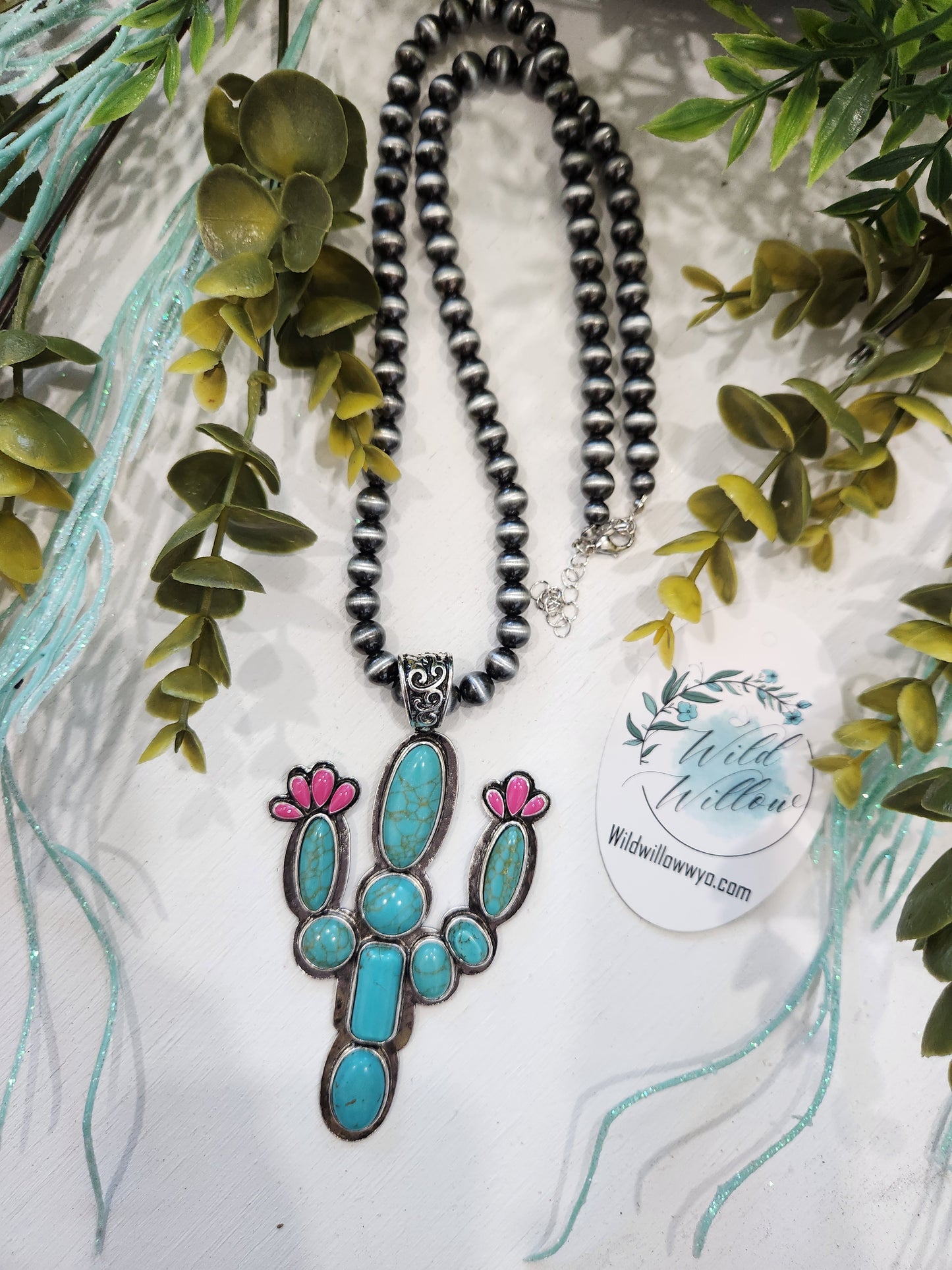 Turquoise Cactus Necklace