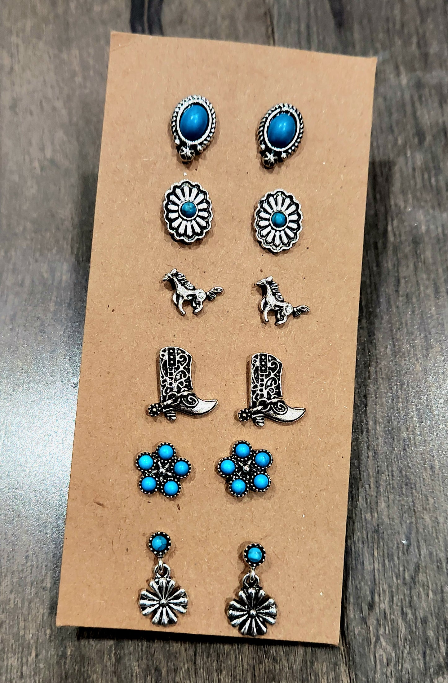 6 Pack Mixed Earrings