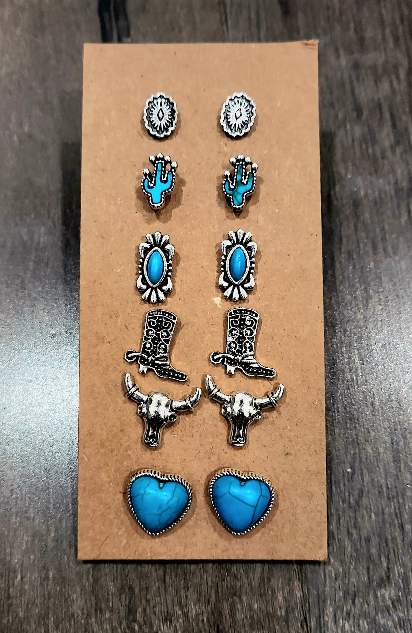 6 Pack Mixed Earrings