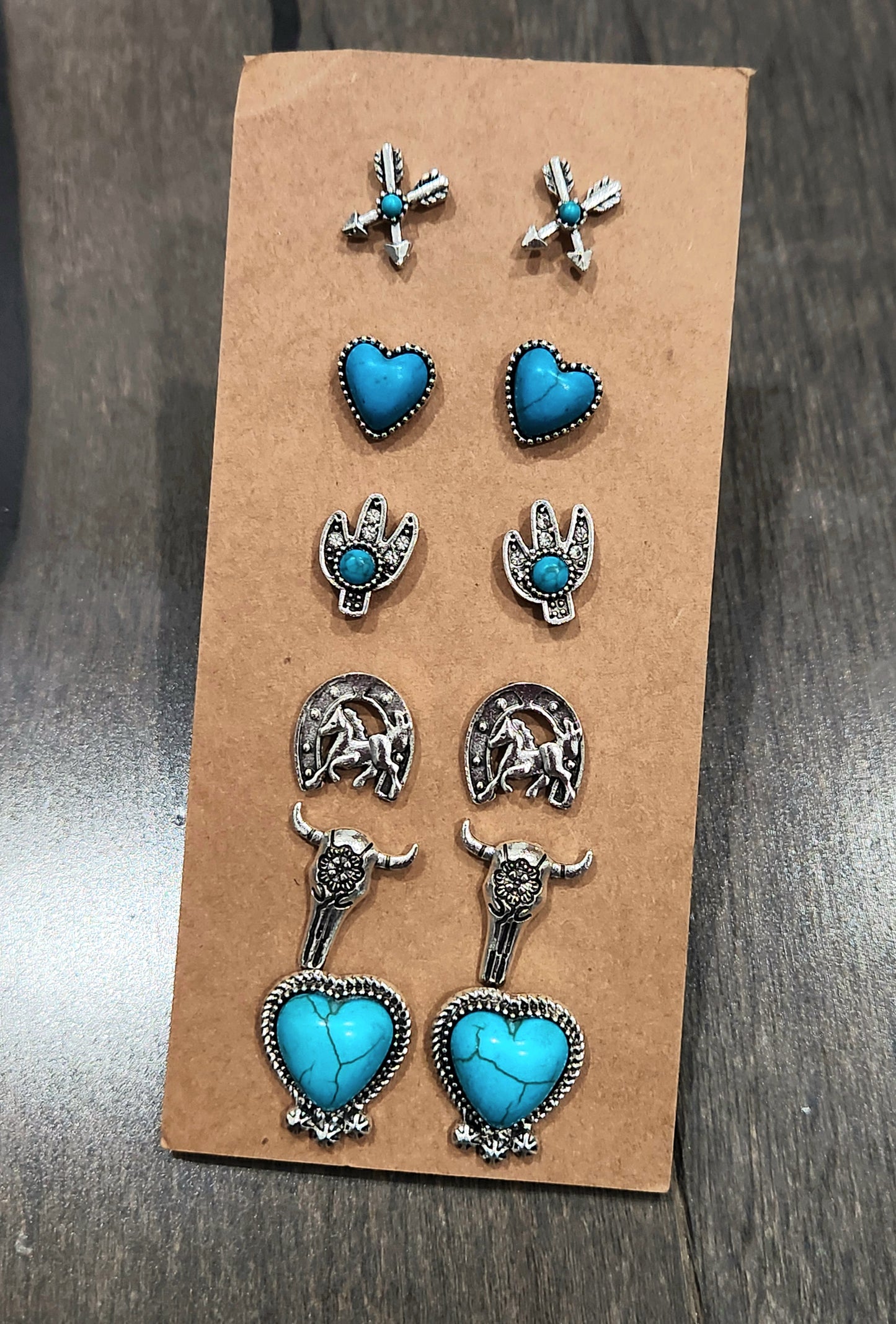 6 Pack Mixed Earrings