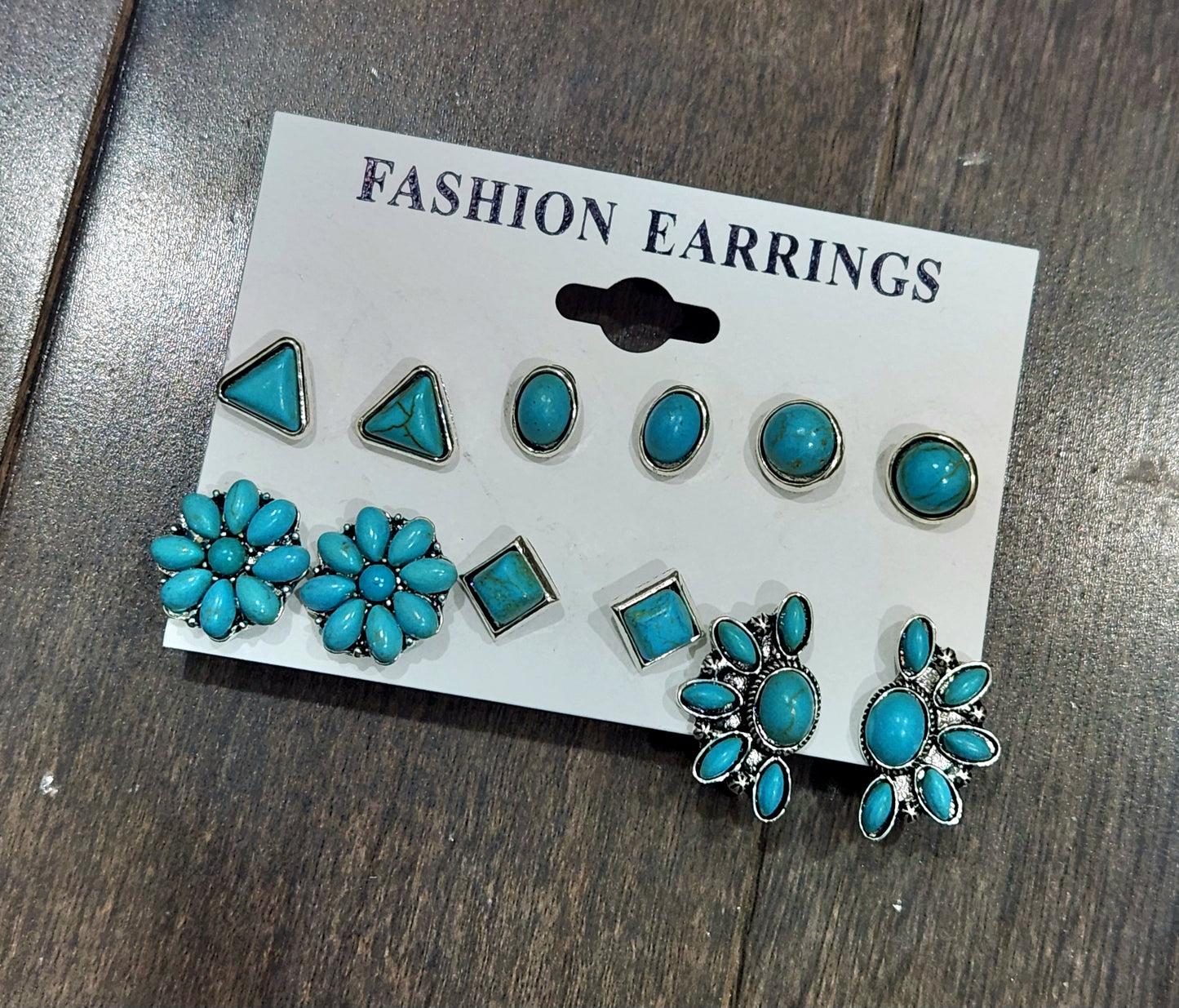 6pk Stud Earrings