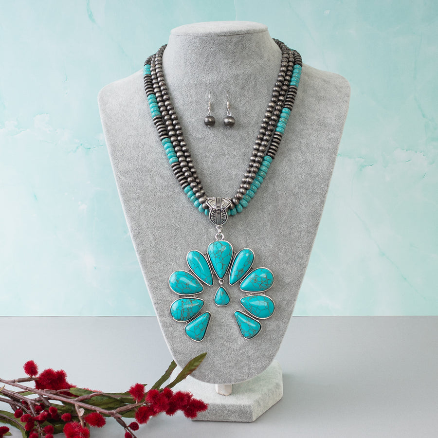 Layered Squash Blossom Necklace