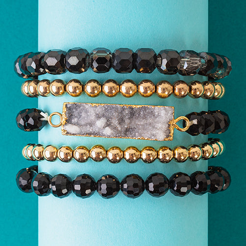 Druzy Bracelet Stack