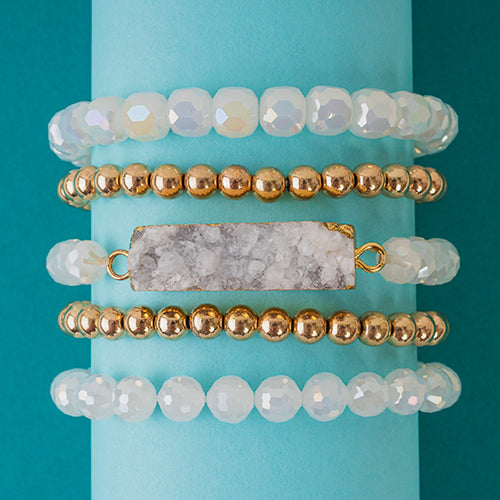 Druzy Bracelet Stack