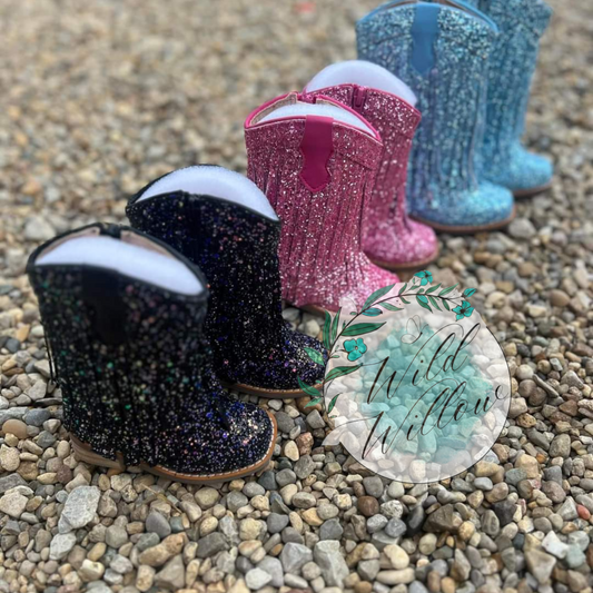 Double Fringe Glitter Boots ‼️PREORDER ‼️READ DESCRIPTION ‼️