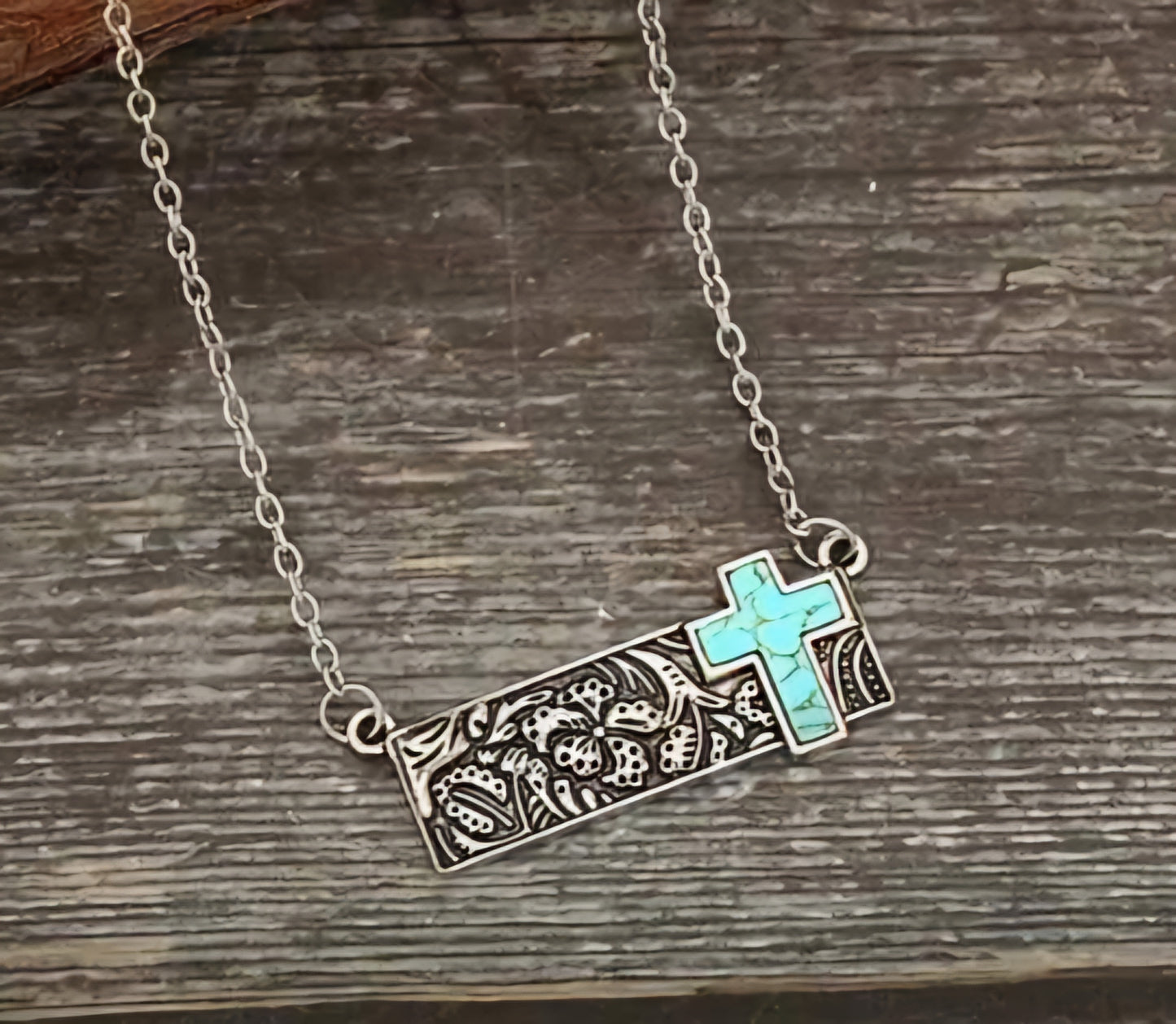 Turquoise Cross Necklace