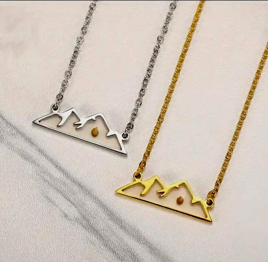 Mountains w/ Mustard Seed Necklace