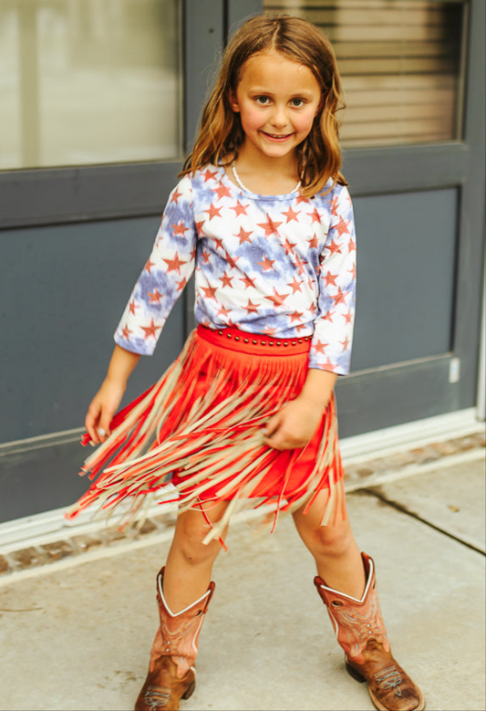 Fire Side Girls Fringe Skirt