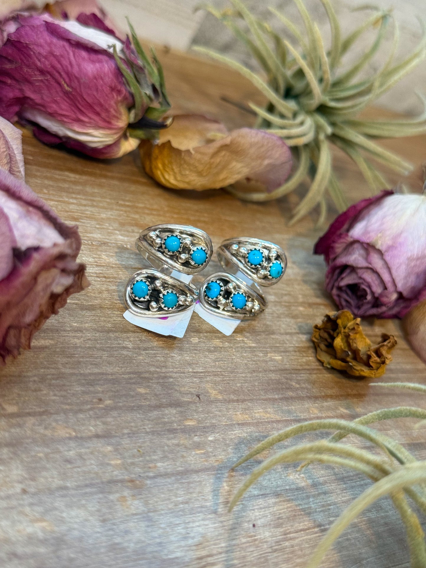 Kingman Turquoise Sterling Silver Ring – Size 8 (Slightly Adjustable)