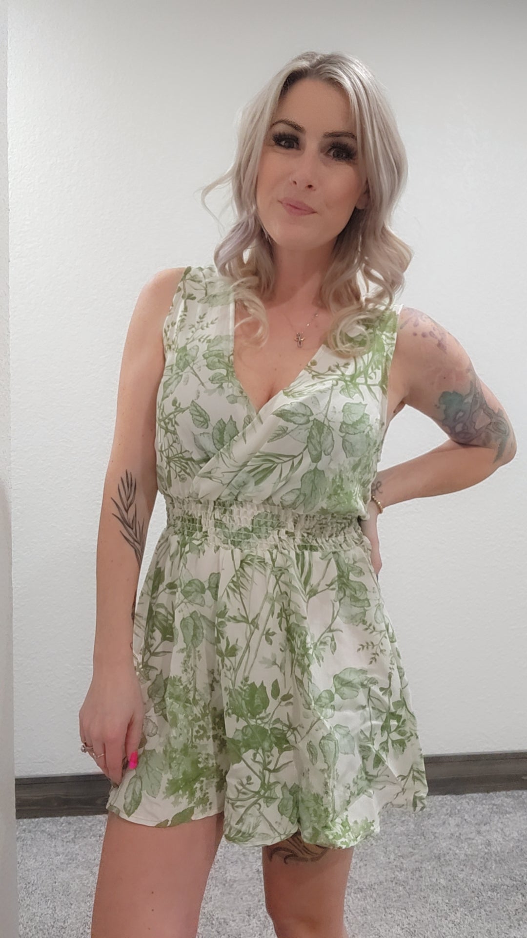 Vacay Mode Green Romper