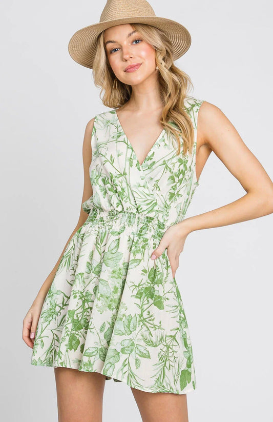 Vacay Mode Green Romper