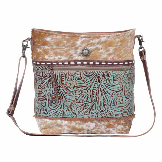 Peridot Canvas and Hairon Bag