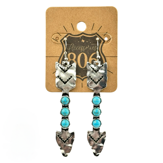 Turquoise Arrow Earrings