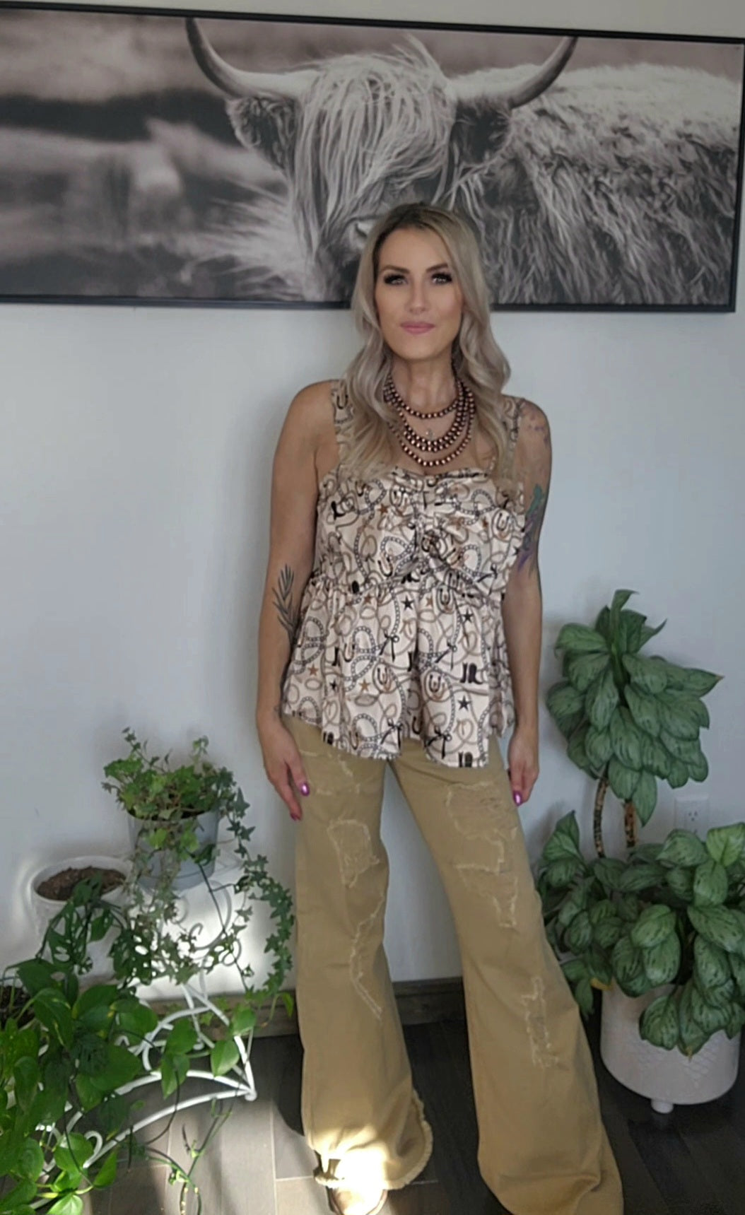 Golden Loop Satin Tank