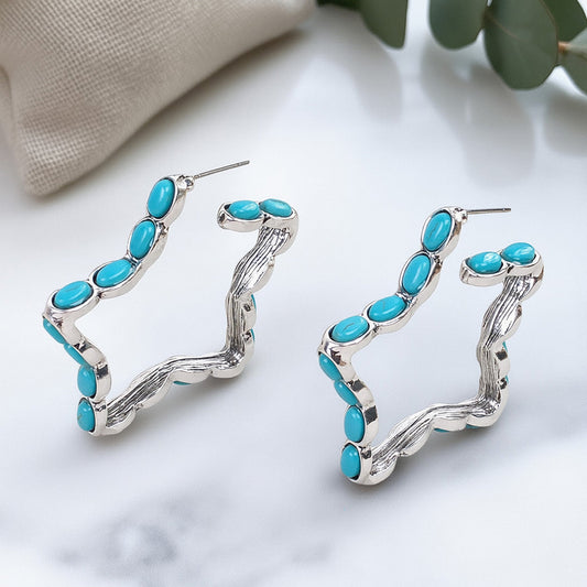 Turquoise Star Earrings
