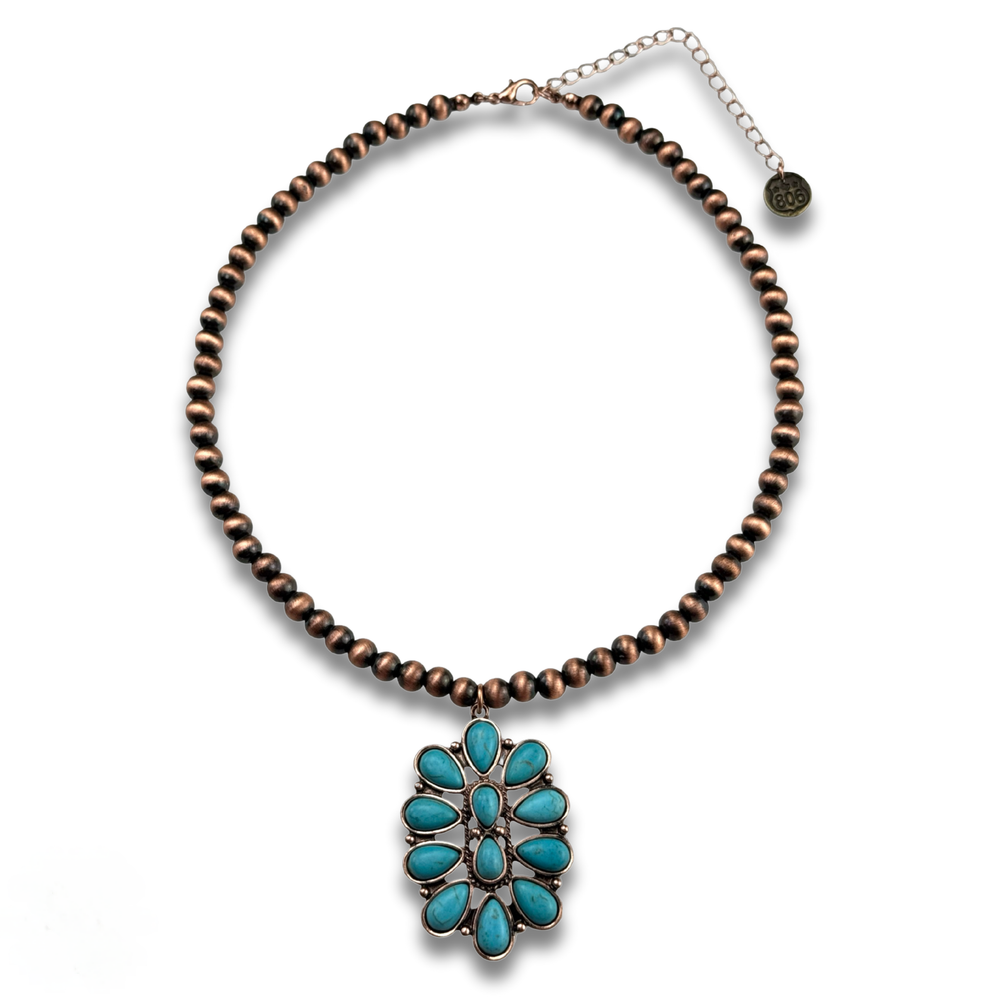 Oval Flower Necklace