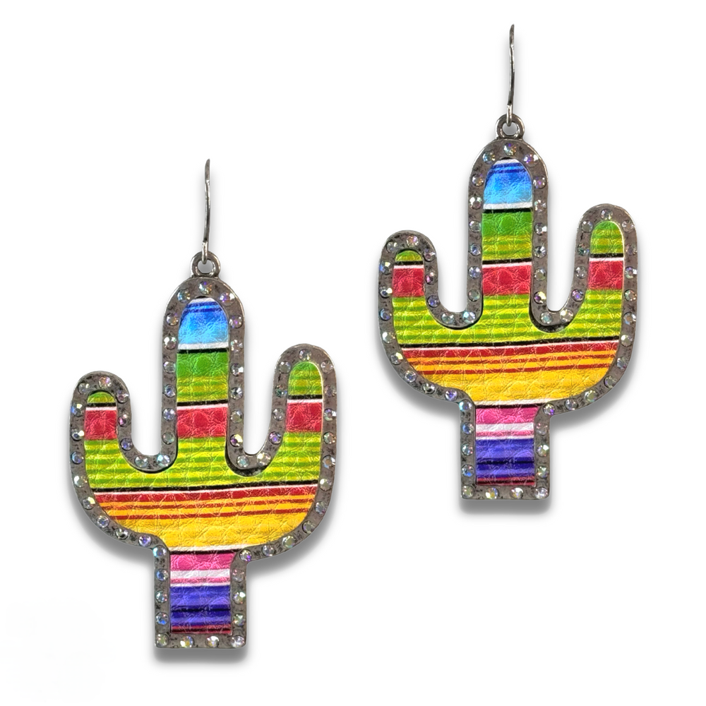 Serape Cactus Earrings