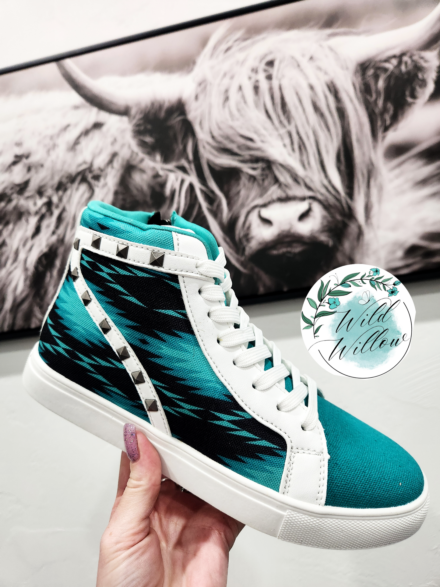Turquoise Thunder Hightops