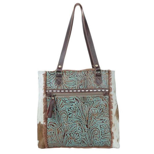 Amethyst Canvas and Hairon Bag