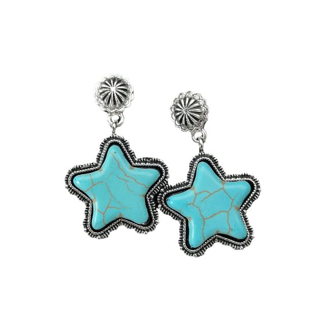 Turquoise Star Earrings