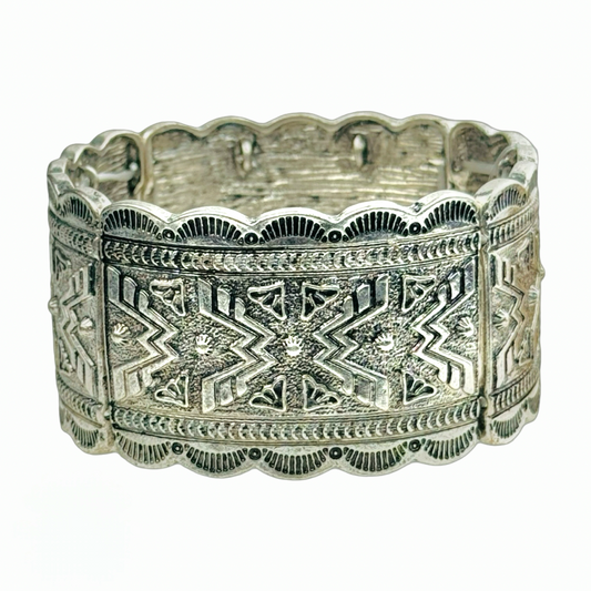 Stamped Silver Bracelet
