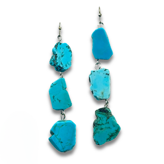 Turquoise Nugget Earrings