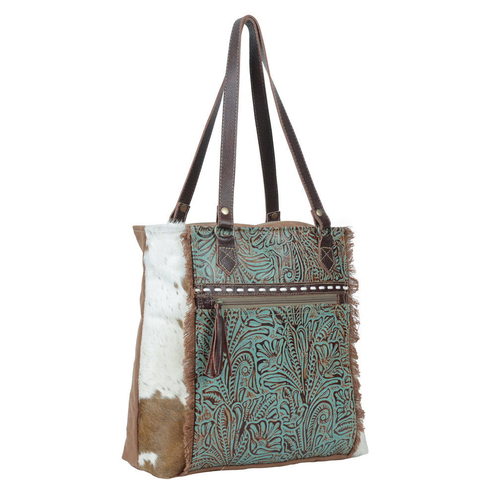 Amethyst Canvas and Hairon Bag