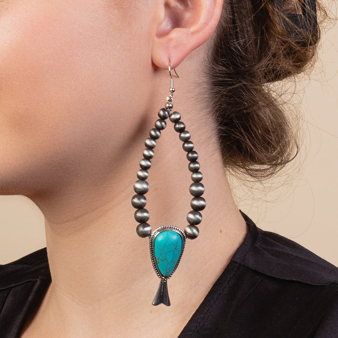 Turquoise Beaded Earring