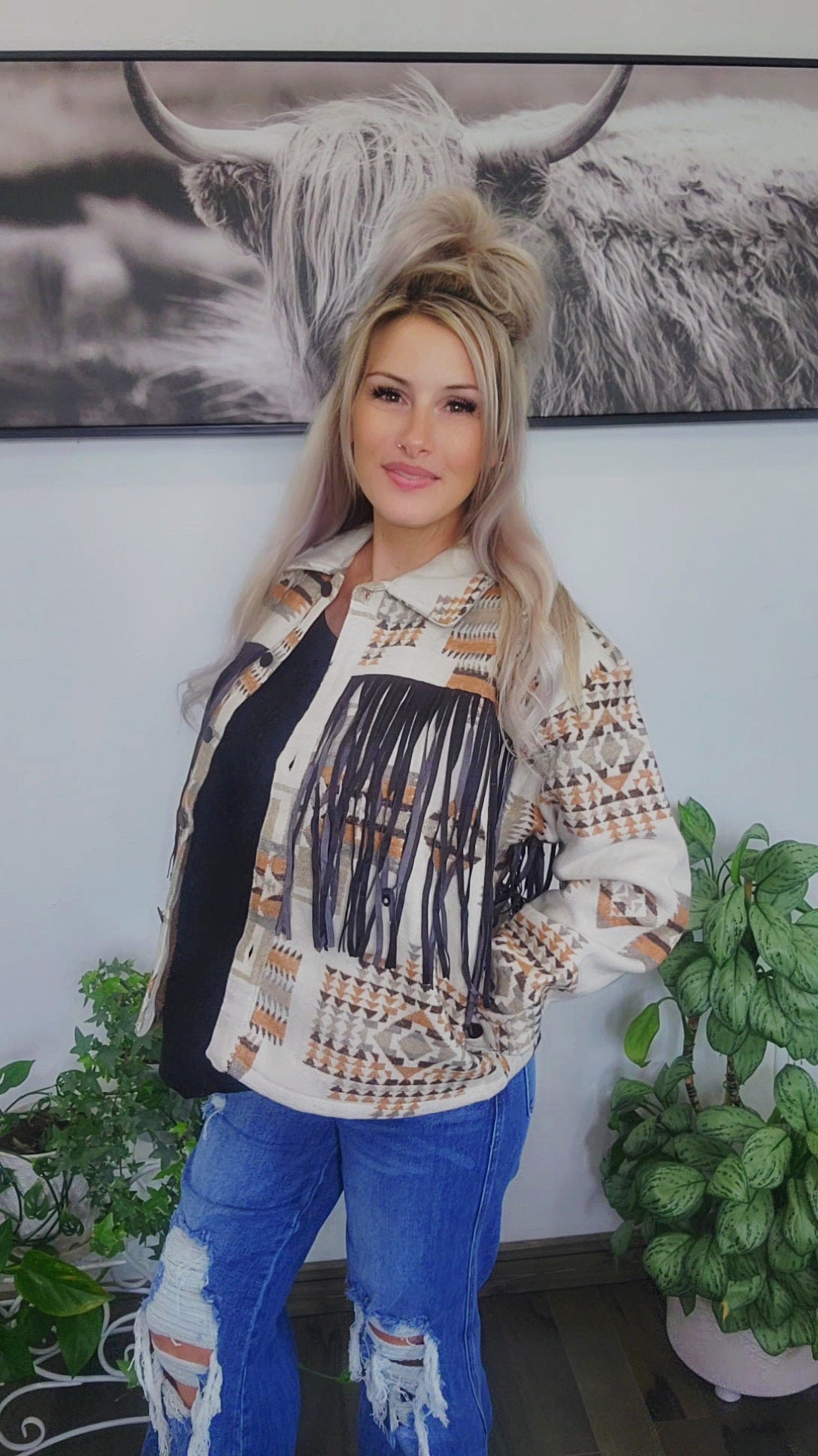 Boho Breeze Aztec Jacket