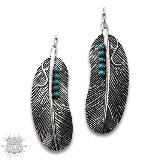 Silver Feather Earrings