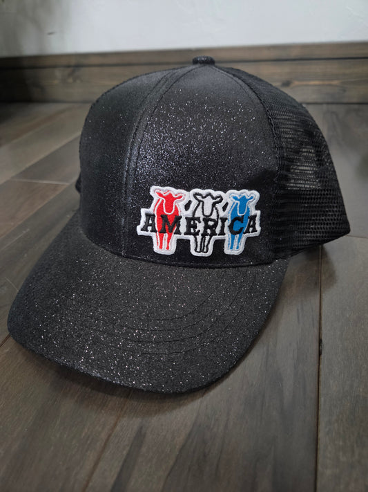 American Heifer Glitter Hat