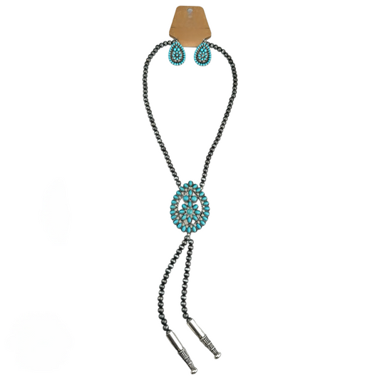 Turquoise Bolo Necklace