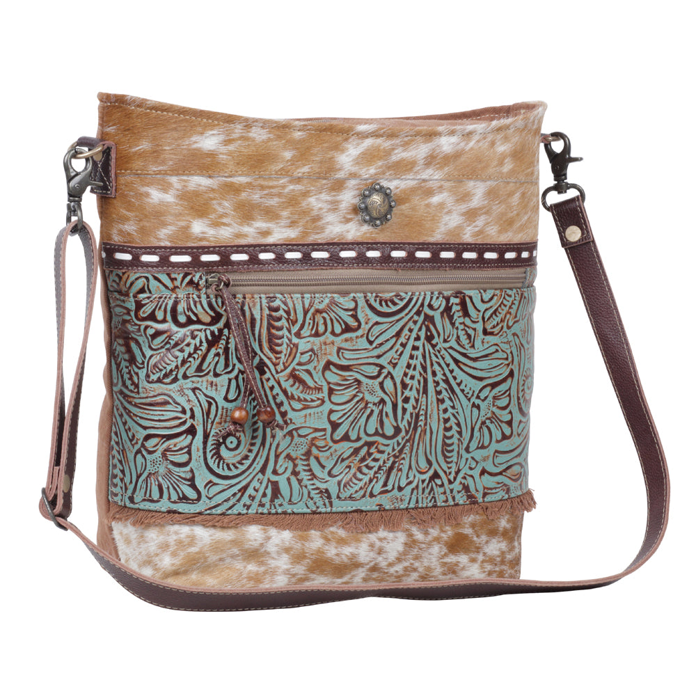 Peridot Canvas and Hairon Bag